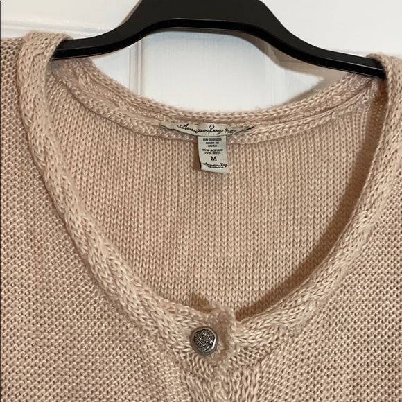 American Rag baby pink cropped wool cardigan - Picture 2 of 6